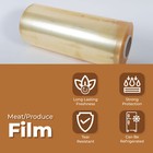 18  X 5000 Ft Meat produce Film Hand Wrap 50 Gauge 1 Roll cs