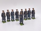 Vintage Britains Russian Toy Soldiers Gray Coats Lot Of 9 Figures 
