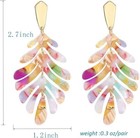 Acrylic Pendant Necklace Earrings     Long Statement Leaf Charm Necklace