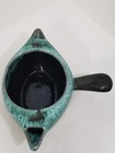 Vintage Gravy Boat Teal Color Drip Glaze Evangeline Pottery Double Spouts Canada