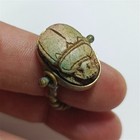 Ancient Egyptian Scarab Ring  Copper   Stone  Egyptian Heritage Jewelry 