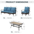 5seats Patio Furniture Set Outdoor Furniture Rattan Patio Conversation Sets Sofa