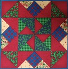Whimsical holiday Editions fabri-quilt   4 Quilt Pattern  cotton Fabric 10 x10 