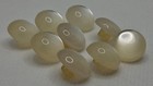 9 Vintage     Off White Acrylic Pearlescent Domed Shank Buttons Set Lot