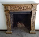 1880s Hand Carved Gothic Carrara Marble Fireplace Mantel
