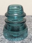 Vintage Aqua  blue green  Hemingray 42 Electrical Glass Insulator Usa Excellent