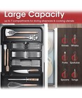 Expandable Silverware Organizer     Adjustable Kitchen Drawer Utensil Tray Black