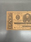 1864 Confederate States Of American Civil War One Dollar Bill Richmond Repro B4