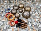 4-8  Authentic Chakra Frequency Tunned Full Moon Singing Bowl Set- Meditation