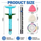 Sewing Gauge Measuring Tool Set 5-in-1 T-shaped Sliding Ruler Blue