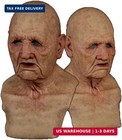 Halloween Mask Realistic Old Man Mask Creepy Human Latex Mask scary Wrinkle Hall