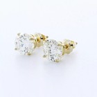 Stud Earrings Solid 14k White Gold Classic 2 61 Ct Round Natural Diamond H Si2