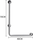 Shower Handicap Grab Bars For Bathroom Wall  L-shaped Grab Bar  Stainless Steel 