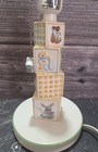 Ceramic Alphabet Blocks Baby Nursery Lamp Star Pull Chain  no Shade  works