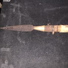 African Lion Hunting Short Spear 28    Long 1800s Sub Saharan Antique Rare