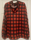 Eskimo Ice Fishing Gear Flannel Plaid Hoodie Xxl