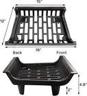 Fireplace Grate 18  Cast Iron Heavy Duty Wood Stove Burning Rack Holder