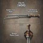 Fili s Sword Replica With Plaque   The Hobbit   Officially Licensed   Lotr