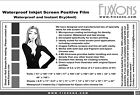 Waterproof Inkjet Transparency Film 13  X 19   100 Sheets 