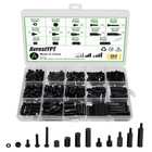 365 Pcs M2 5 Nylon Standoff Kit Black Hex Spacers Screws Nuts Pcb Electronics