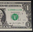 2021  1 One Dollar Bill Error Misaligned Miss Cut Off Center Note