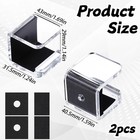 2 Pcs Hockey Stick Wall Mount Rack Horizontal Display Holder Hanger Clear