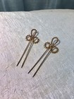 Pair Antique Brass Double Hair Pin Twisted Wire Mcm Wedding Party Accessories