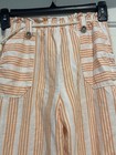 Jessica Simpson Sailor Style Pants Girls Size Small 7 Orange White Striped 