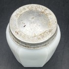 Musterole Cleveland White Milk Glass Cosmetic Cream Jar 1930 s-1940 s Apothecary
