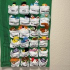 1999 Kelloggs Sesame Street Mini Beans Complete Set 24 With Green Display Hanger