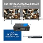 Orei Hdmi Splitter 1 In 2 Out  Upto 4k 30hz Display Duplicate mirror  hd-102 