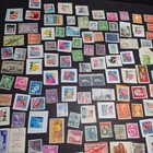 Vintage International Stamp Lot  g1  -mixed On off Paper  us  Spain  Canada    
