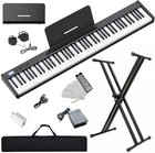 Semi-weighted 88 Keys Piano Keyboard Compact Portable Digital Piano Set For B   