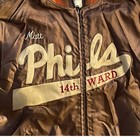 Brown Satin Jacket Baseball Team Frick Park Pittsburgh 1980s Mens Size S