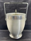 Kromex Ice Bucket Mcm Atomic Spun Aluminum Bullet Barware Vintage