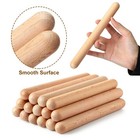 Boao 60 Pcs 8 Inch Music Rhythm Sticks Wooden Lummi Stick With 2 Carry Bag