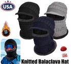 Winter Knitted Brim Hat Full Face Mask Warm Cycling Ski Balaclava Men Women Us