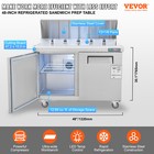 48 w Commercial Refrigeration Sandwich Salad Prep Table 2 Doors With 12 Pans