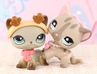 2pcs Lps Pet Shop Shorthair Cat 391 468 Figure With Accessories Girl Gift Cute