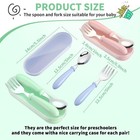 9 Pieces Toddler Utensils Stainless Steel Fork And Spoon Blue  Green  Pink 