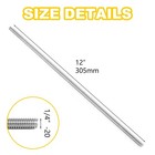 304 Stainless Steel Fully Threaded Rod  1 4 -20 Thread Size  1 4  -20  Silver
