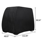 Black Waterproof Golf Cart Storage Cover 4 Passenger For Ezgo Club Car Yamaha
