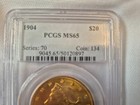 1904  20 Gold Liberty Head Double Eagle Pcgs Ms65 Free Shipping