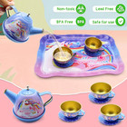 Kids Tea Party Playsets For Little Girls  Pretend Tin Teapot Set Princess Tea Ti