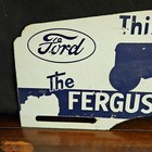 Ford Agriculture The Ferguson System Advertising Sign Painted Metal Tag Topper