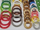 Lot Of 60 Vintage 1 5  To 3  Round Marbella Plastic Macrame Craft Rings