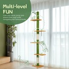 Cat Tree Tower Floor To Ceiling High Cat Scratching Post Condo House For Indoor
