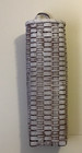 Whitewashed Primitive Farmhouse Woven Long Wall Basket  flowers Do Not Convey 