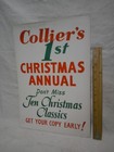 Collier s Christmas Cardboard Poster Sign Vintage 1949 Store Display Unused