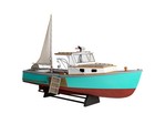 Midwest Maine Lobster Boat 1 16  rc Compatible  Wooden Model Ship Kit To Build